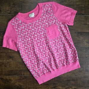 Kate Spade Embroidered Mercy Sweater Silk Cotton Cashmere Blend Size Large